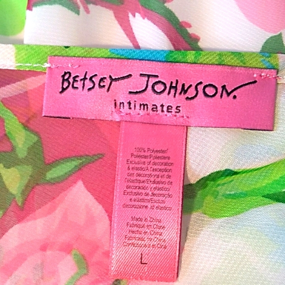 Pretty Floral Chemise Nightie Lingerie V Back, Ruffle Hem. SEXY! - Picture 10 of 13